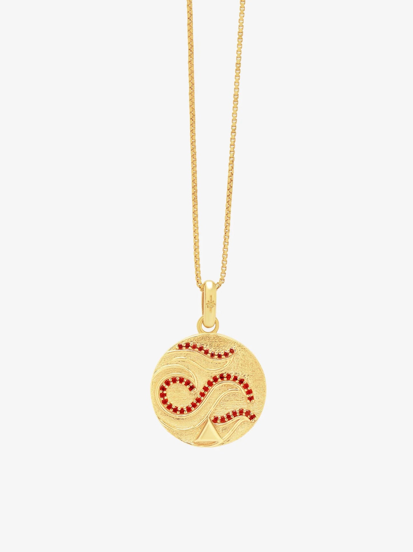 Elements Fire Art Coin Necklace - Lily King