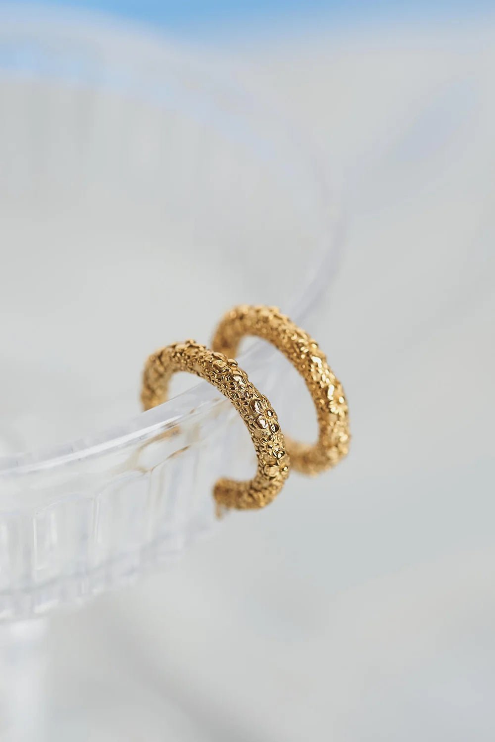 Molten Meadow Gold Hoops - Lily King