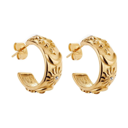 You're My Sun, My Moon and Stars Gold Hoops - Lily King