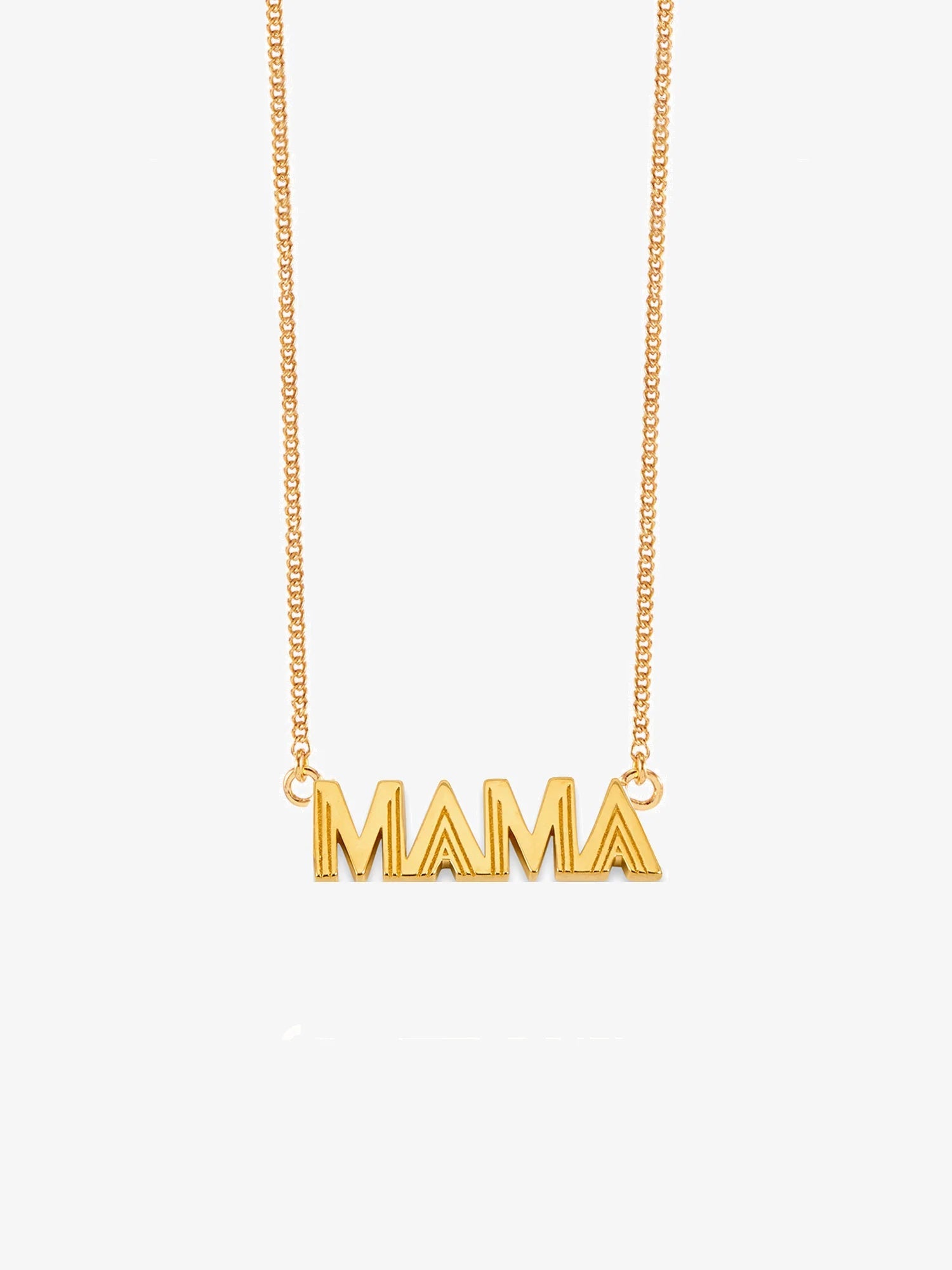 Art Deco Mama Necklace - Gold - Lily King