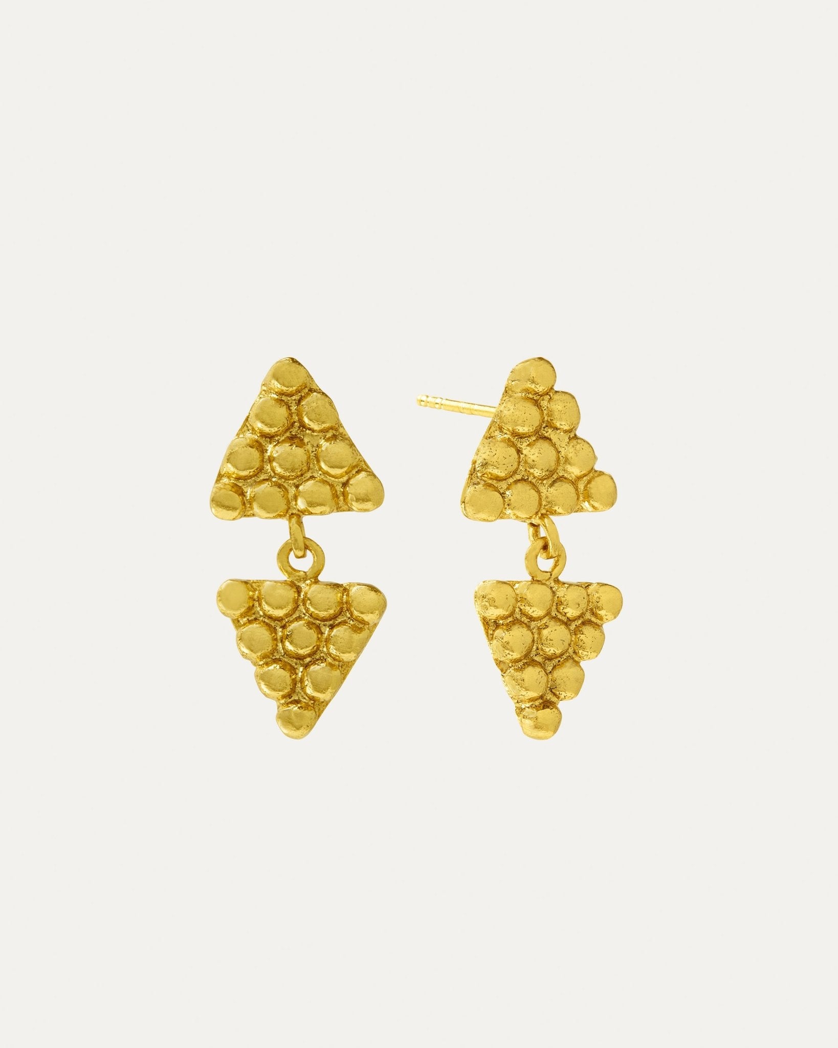 Azar Gold Triangle Drop Earrings - Lily King