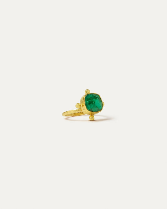 Eleanor Emerald Cocktail Ring - Lily King