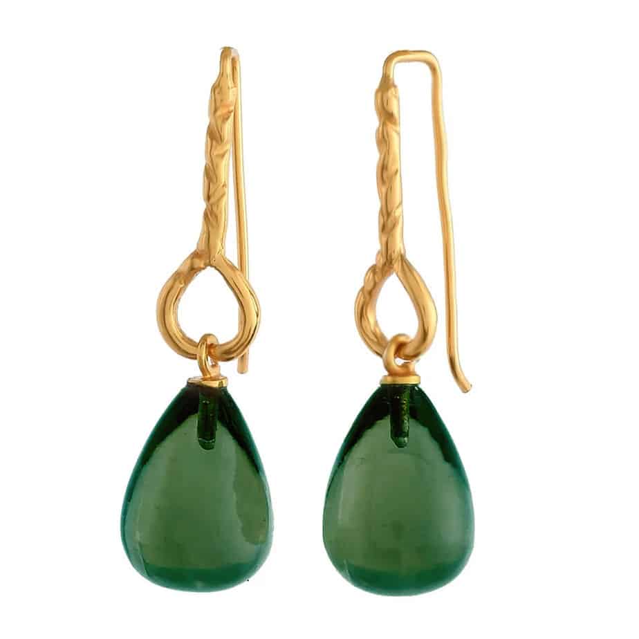 Helena Earrings - Emerald Green - Lily King