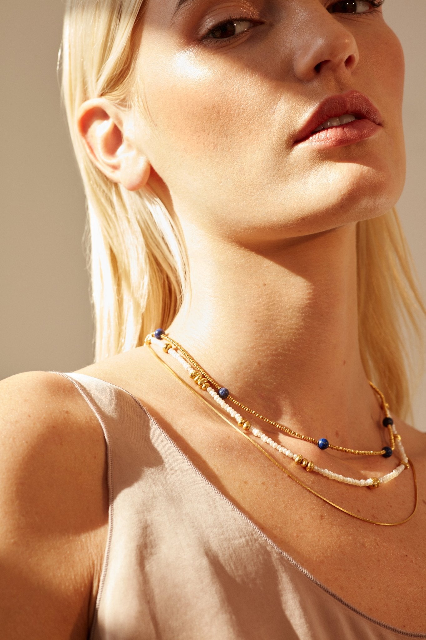 Marnie Pearl & Gold Necklace - Lily King