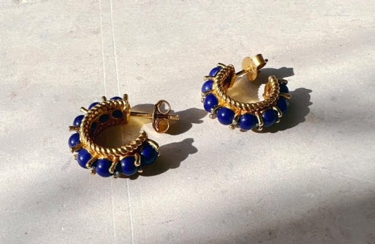 Rosalia Earrings - Lapis - Lily King